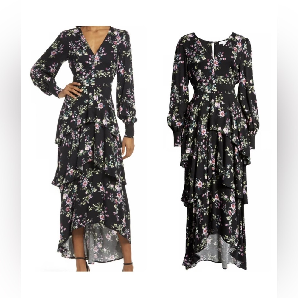 NWT!  Fourteenth Place - Floral Black Maxi Dress - Size Medium